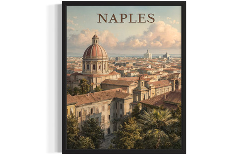 Naples, Italy wall art poster print