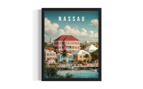 Nassau, Bahama wall art poster print