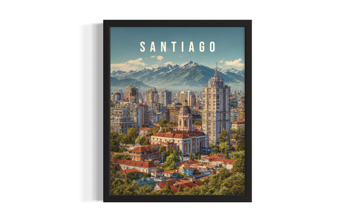 Santiago - Chile Wall Art Print Poster