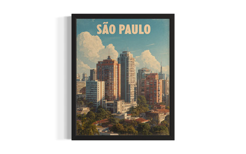 São Paulo - Brazil  wall art poster print