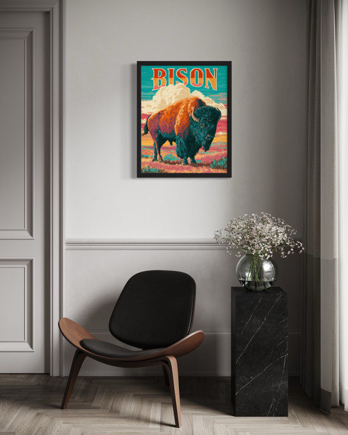 Bison Wall Art Print Poster