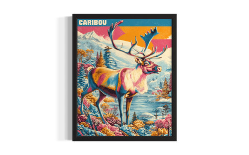 Caribou wall art poster print