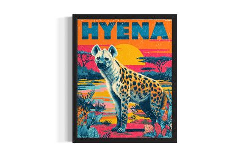 Hyena wall art poster print