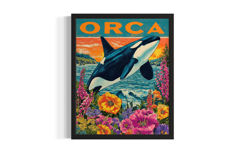Orca wall art poster print