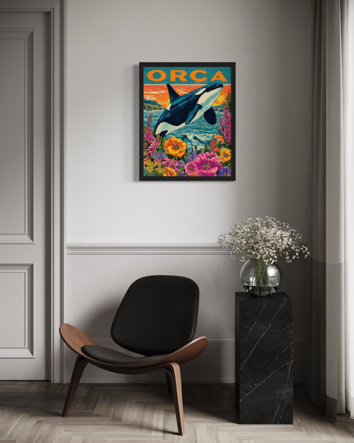 Orca Wall  Art Print Poster