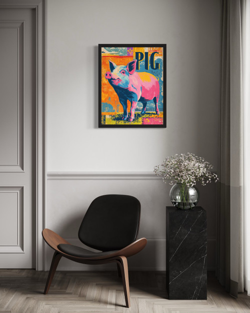Pig Wall  Art Print Poster