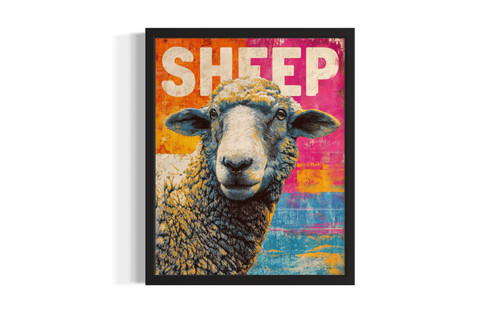 Sheep wall art poster print
