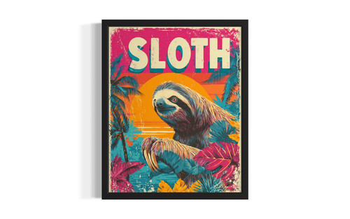 Sloth wall art poster print