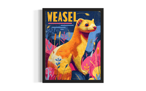 Weasel wall art poster print