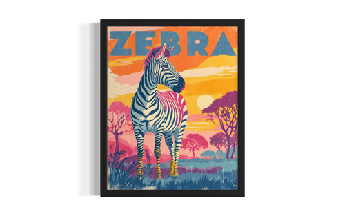 Zebra wall art poster print