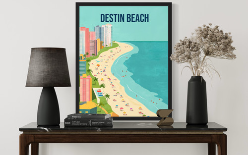 Destin Beach Wall  Art Print Poster