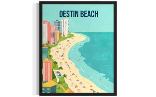 Destin Beach wall art poster print