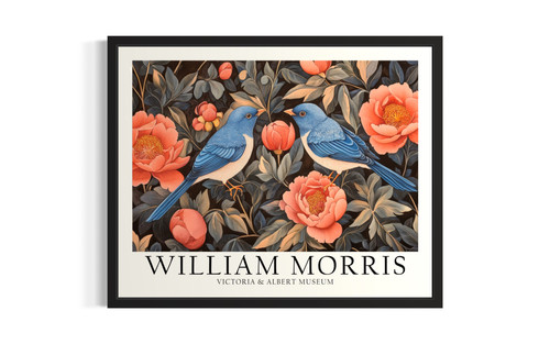 Blue Birds wall art poster print
