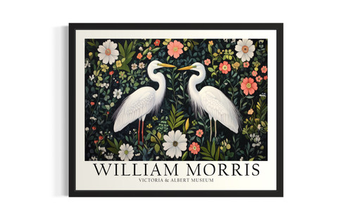 Egrets wall art poster print