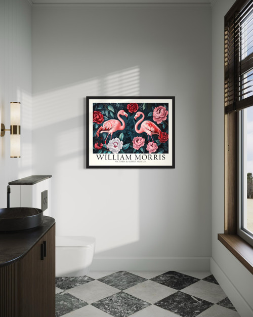 Flamingos Wall Art  Print  Poster