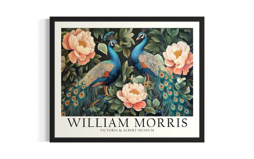 Peacocks wall art poster print