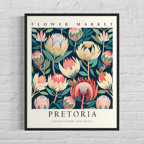 Pretoria South Africa Flower Market Art Print Poster