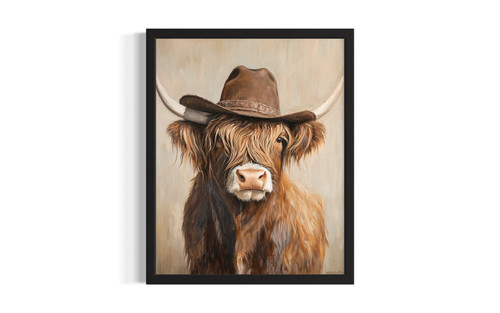 Highland Cow wall art poster print