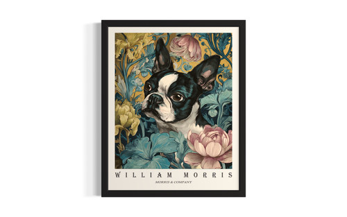 Boston Terrier wall art poster print