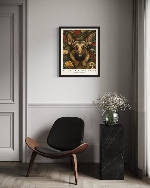 German Shepherd Wall Art Print  Poster