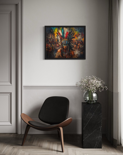 Native American Warrior Wall Art Print Poster