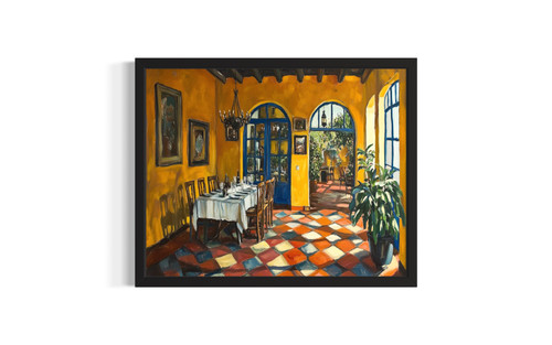 Spanish Dining Room wall art poster print
