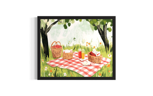 Picnic wall art poster print