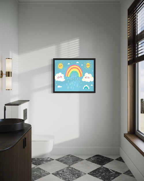 Rainbow and Sunshine Wall Art Print Poster