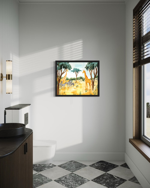 Safari Animals Wall Art Print Poster