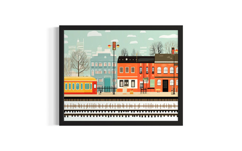 Train Station wall art poster print