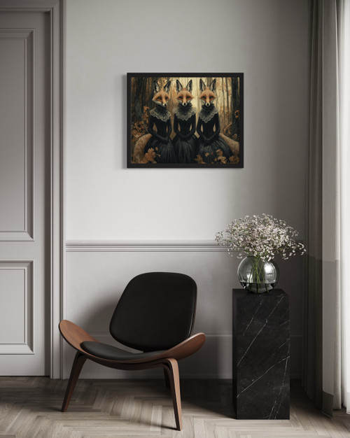 3 Cult Foxes Wall Art Print Poster