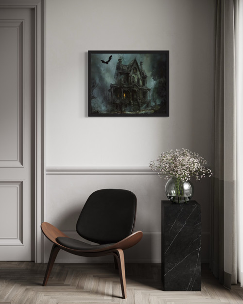 Dark Haunted House  Wall Art Print Poster