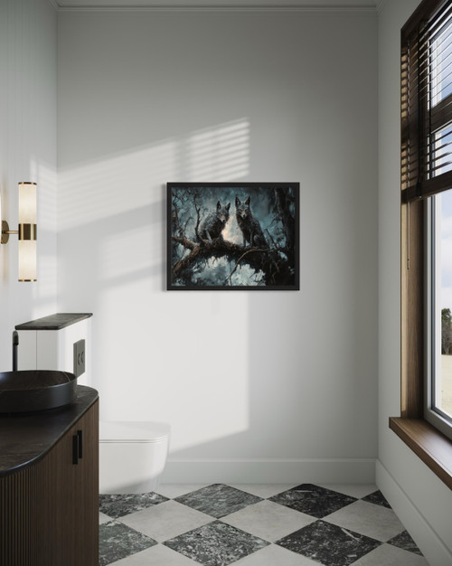 Demonic Coyotes Wall Art Print Poster