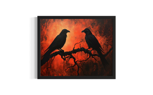 Demonic Crows wall art poster print