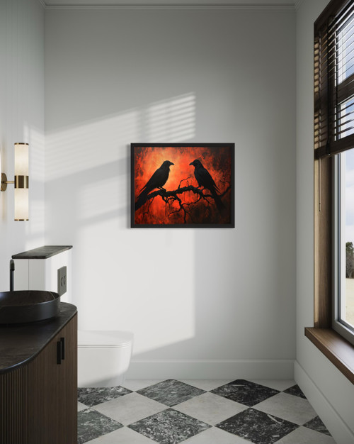Demonic Crows Wall Art Print Poster