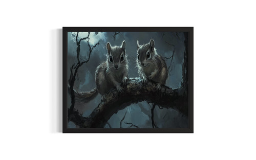Demonic Chipmunks  wall art poster print