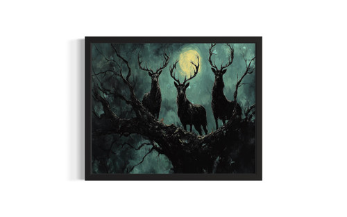 Demonic Deers wall art poster print