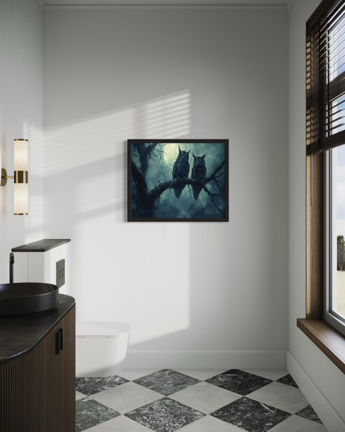 Demonic Owls Wall Art Print Poster