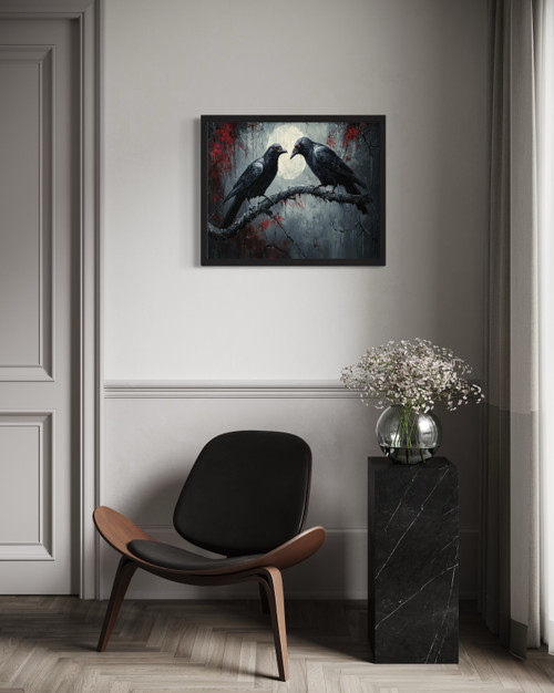Demonic Ravens Wall Art Print Poster