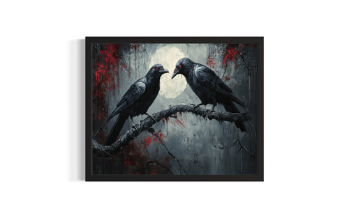 Demonic Ravens wall art poster print