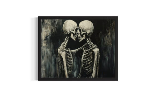 Skeleton Couple  wall art poster print