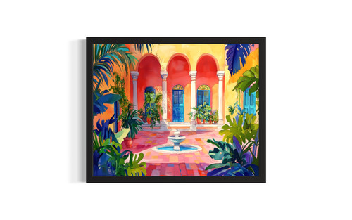 Courtyard Wall Art Print Poster