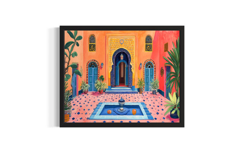 Marrakech Riad wall art poster print