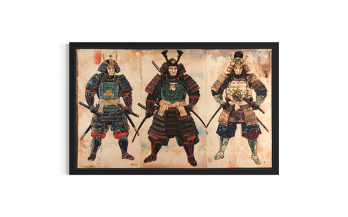 3 Samurai wall art poster print