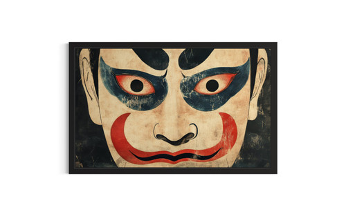 Kabuki Mask wall art poster print