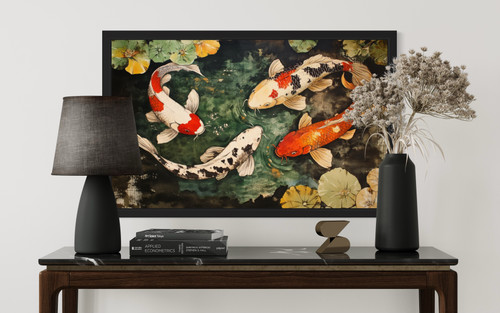 Koi Pond Wall Art Print Poster
