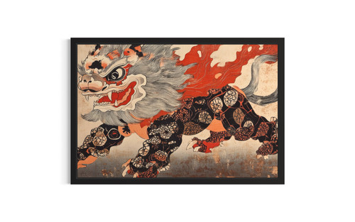 Lunar Lion Dance wall art poster print