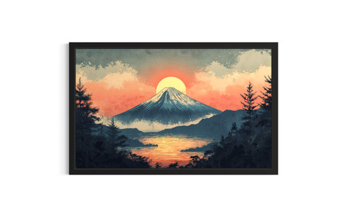 Mount Fuji Sunrise wall art poster print