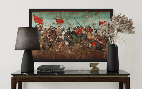Samurai Battle Wall Art Print Poster