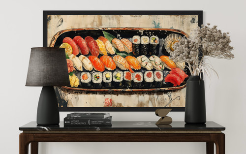 Sushi Platter Wall Art Print Poster